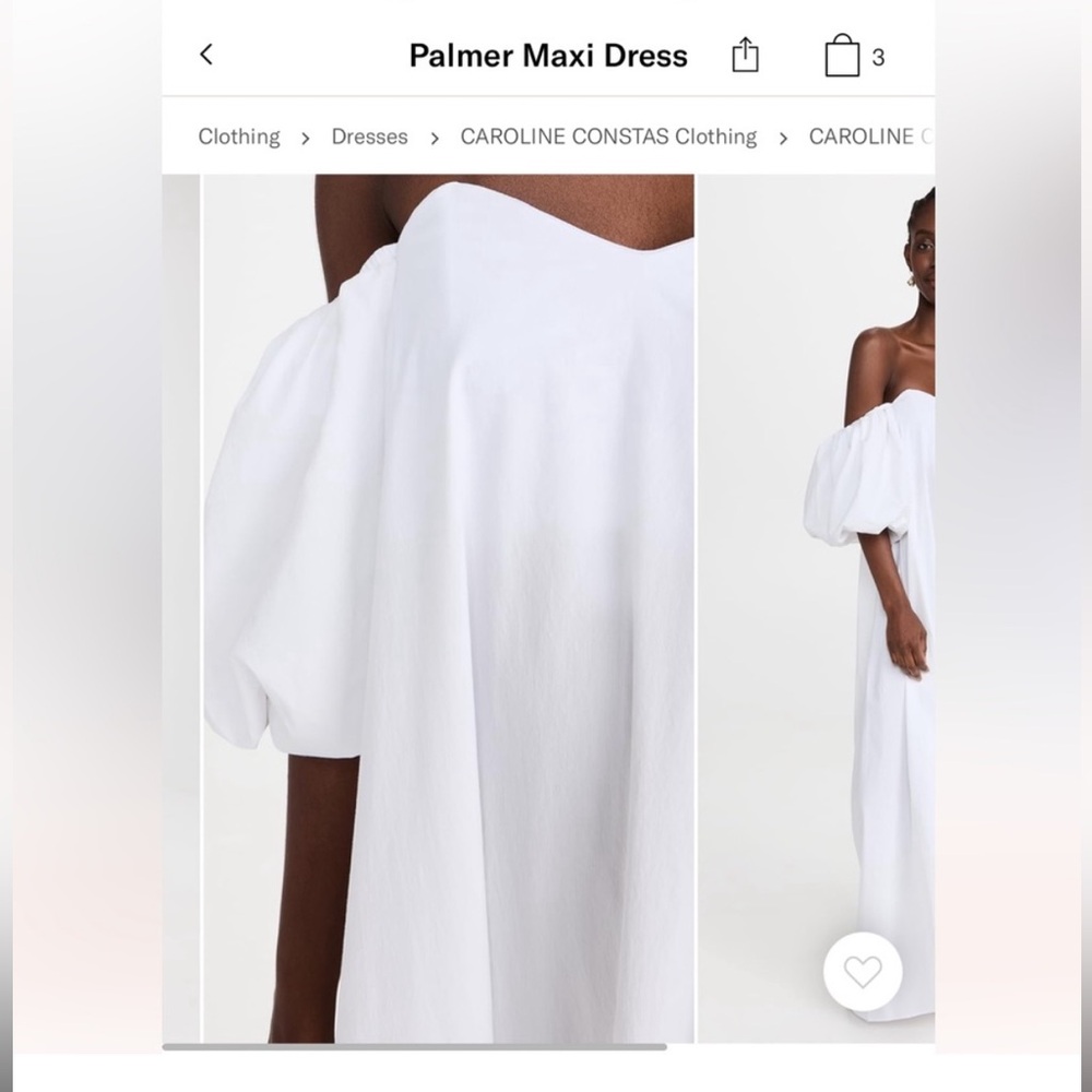Caroline Constas White Off-Shoulder Maxi Dress - Picture 2 of 12